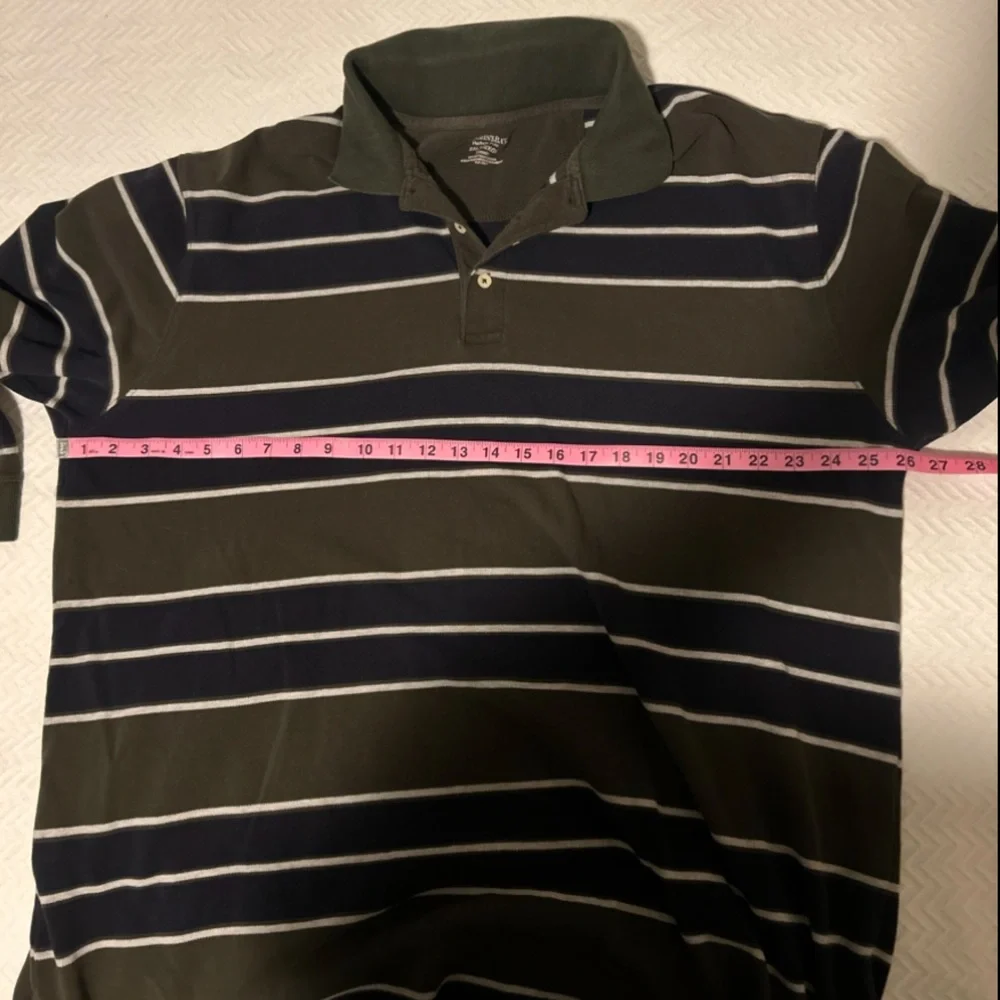 St Johns Bay Rugby Shirt Mens 2x Y2K Striped Polo Long Sleeve - Picture 3 of 5